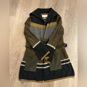 Angels of the North Striped Hooded Sweater Coat